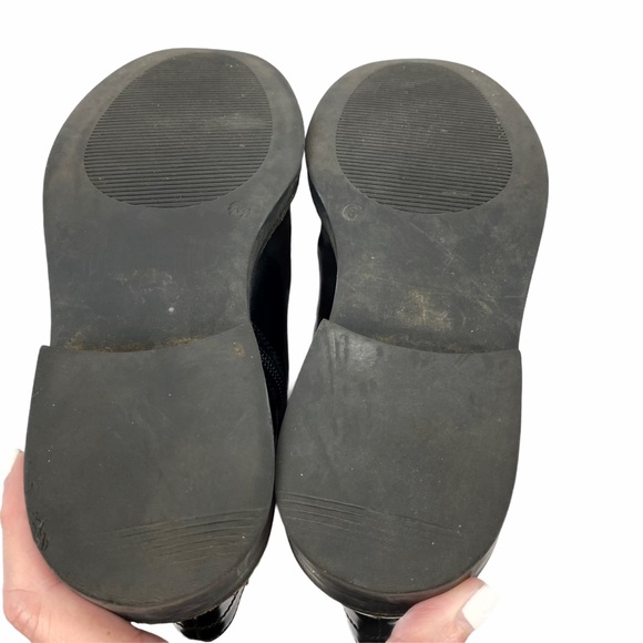 ASOS Combat Moto Lace Up Ankle Boot Bootie Patent Faux Leather Black Size 6 - Picture 9 of 9